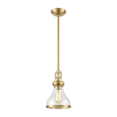 Rutherford 1 Light Mini Pendant 12.5 Inch Tall and 8.5 Inch Wide by Atlas - CL11671-BS