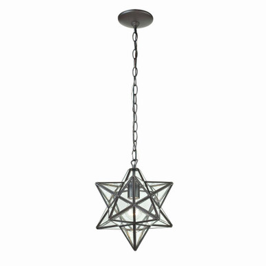 Star 1 Light Mini Pendant 10 Inch Tall and 9 Inch Wide by Atlas - CL11685-BZ1