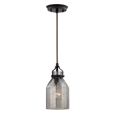 Danica 1 Light Mini Pendant 10 Inch Tall and 5 Inch Wide by Atlas - CL11572-BZ