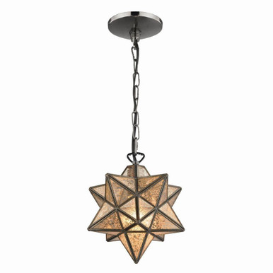 Moravian Star 1 Light Mini Pendant 10 Inch Tall and 9 Inch Wide by Atlas - CL11644-BZ2
