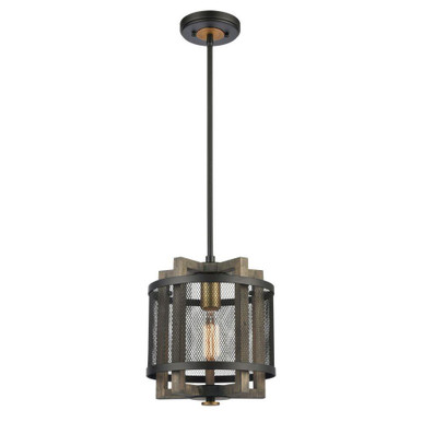 Woodbridge 1 Light Mini Pendant 12 Inch Tall and 10 Inch Wide by Atlas - CL11722-BK