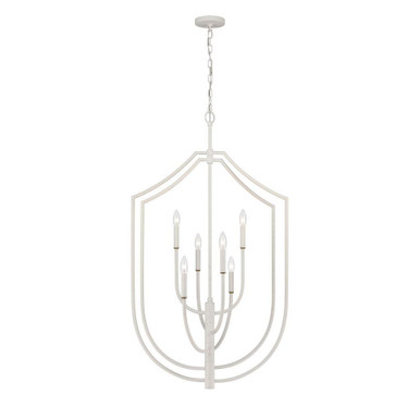 Continuance 6 Light Pendant 46 Inch Tall and 26 Inch Wide by Atlas - CL11756-WH