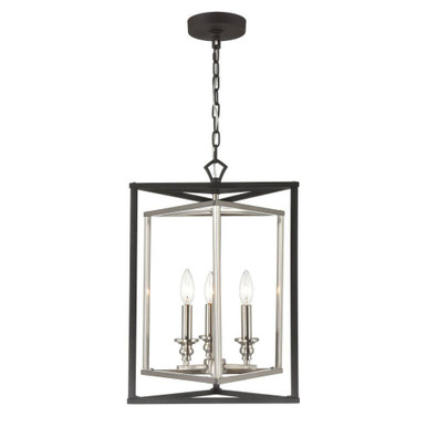 Salinger 3 Light Pendant 18 Inch Tall and 16 Inch Wide by Atlas - CL11821-GY