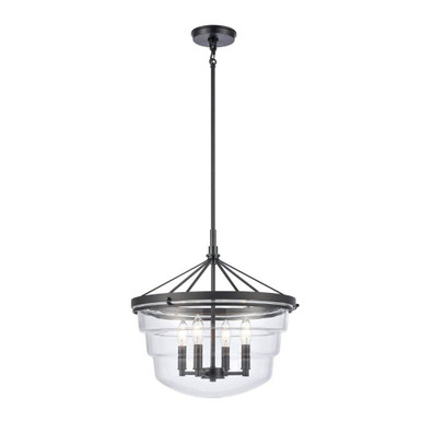 Boyer 4 Light Pendant 17 Inch Tall and 18 Inch Wide by Atlas - CL11736-BK