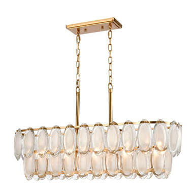 Curiosity 5 Light Linear Chandelier 17.5 Inch Tall X 32 Inch Wide by Atlas - CL11994-BS