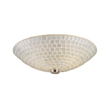 Fusion 2 Light Semi Flush Mount 4.5 Inch Tall and 12 Inch Wide by Atlas - CL11888-SV