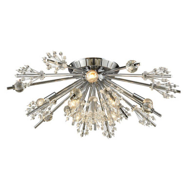 Starburst 8 Light Semi Flush Mount 9 Inch Tall and 26 Inch Wide by Atlas - CL11914-CH