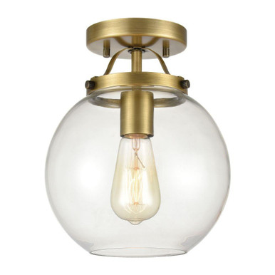 Bernice 1 Light Semi Flush Mount 10 Inch Tall and 9 Inch Wide by Atlas - CL11861-BS