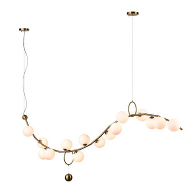 Acuminate 3W 15 LED Linear Chandelier 17 Inch Tall X 61 Inch Wide by Atlas - CL11981-BS