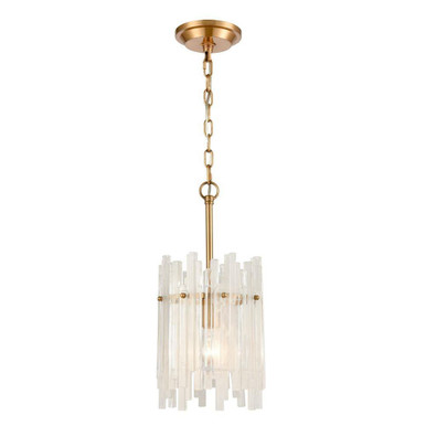 Brinicle 1 Light Mini Pendant 18 Inch Tall and 8 Inch Wide by Atlas - CL11987-BS