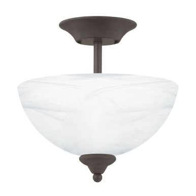 Tahoe 2 Light Semi Flush Mount 11 Inch Tall and 11.75 Inch Wide by Atlas - CL11916-BZ
