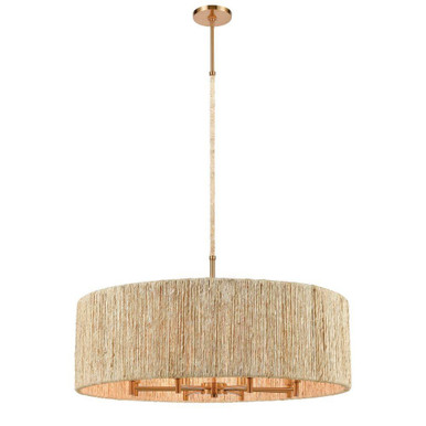 Abaca 8 Light Chandelier 11 Inch Tall and 33 Inch Wide by Atlas - CL12043-BS