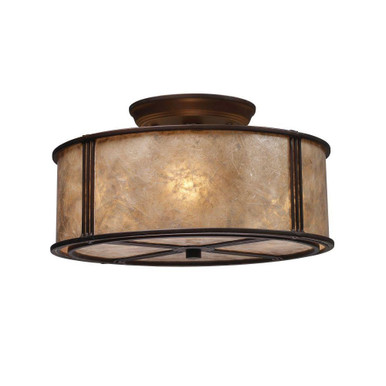 Barringer 3 Light Semi Flush Mount 7 Inch Tall and 13 Inch Wide by Atlas - CL12065-BZ