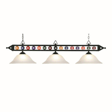 Designer Classics 3 Light Linear Chandelier 14 X 58 Inch Wide by Atlas - CL12203-BK2