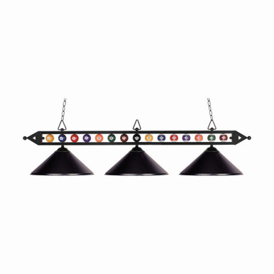 Designer Classics 3 Light Linear Chandelier 14 and 58 Inch Wide by Atlas - CL12203-BK1
