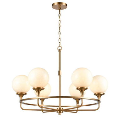 Beverly Hills 6 Light Chandelier 22 Inch Tall and 30 Inch Wide by Atlas - CL12072-BS