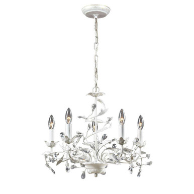 Circeo 5 Light Chandelier 18 Inch Tall and 21 Inch Wide by Atlas - CL12133-WH