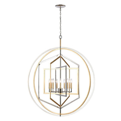 Geosphere 9 Light Chandelier 54.25 Inch Tall and 46 Inch Wide by Atlas - CL12263-NK
