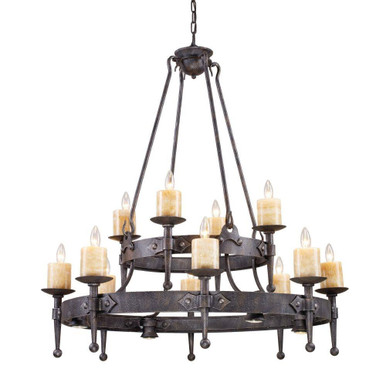 Cambridge 12 Light Chandelier 44 Inch Tall and 42 Inch Wide by Atlas - CL12100-BZ
