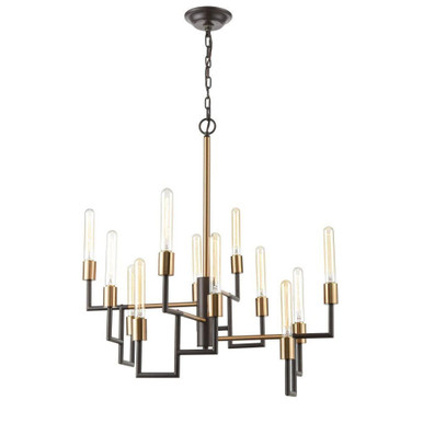 Congruency 12 Light Chandelier 18 Inch Tall and 29 Inch Wide by Atlas - CL12156-BZ