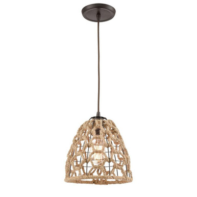 Coastal Inlet 1 Light Mini Pendant 10 Inch Tall and 9 Inch Wide by Atlas - CL12146-BZ