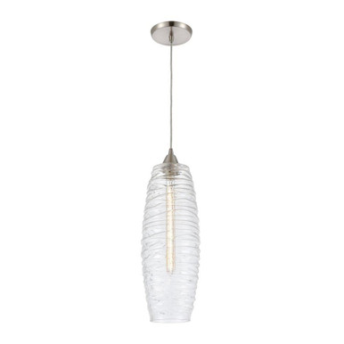 Liz 1 Light Mini Pendant 19 Inch Tall and 6 Inch Wide by Atlas - CL12321-NK