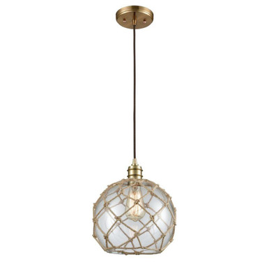 Dragnet 1 Light Mini Pendant 12 Inch Tall and 10 Inch Wide by Atlas - CL12207-BS