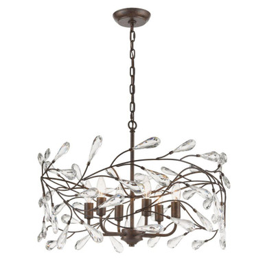 Crislett 6 Light Chandelier 13 Inch Tall and 23 Inch Wide by Atlas - CL12164-BZ