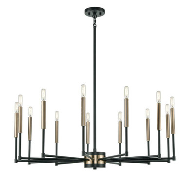 Livingston 13 Light Chandelier 14 Inch Tall and 38 Inch Wide by Atlas - CL12319-BK