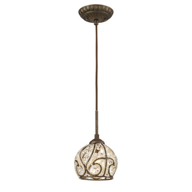 Elizabethan 1 Light Mini Pendant 9 Inch Tall and 6 Inch Wide by Atlas - CL12221-BZ