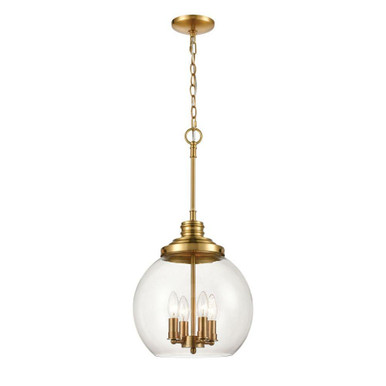Chandra 4 Light Pendant 25 Inch Tall and 13 Inch Wide by Atlas - CL12123-BS