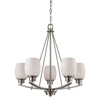 Casual Mission 5 Light Chandelier 23 Inch Tall and 22 Inch Wide by Atlas - CN170522