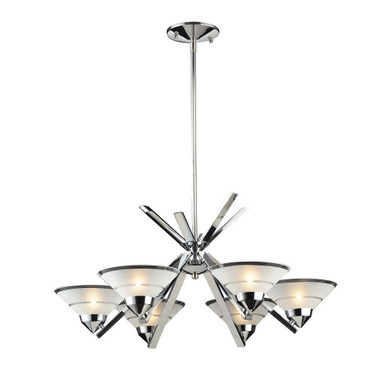 Refraction 3W 6 LED Chandelier 13 Inch Tall and 26 Inch Wide by Atlas - CL12535-CH