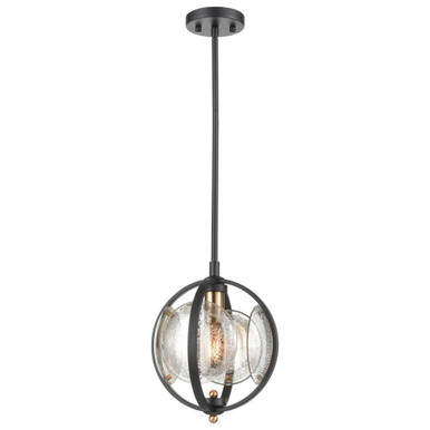 Oriah 1 Light Mini Pendant 13 Inch Tall and 10 Inch Wide by Atlas - CL12366-BK