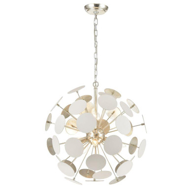 Modish 6 Light Chandelier 22 Inch Tall and 21 Inch Wide by Atlas - CL12347-WH