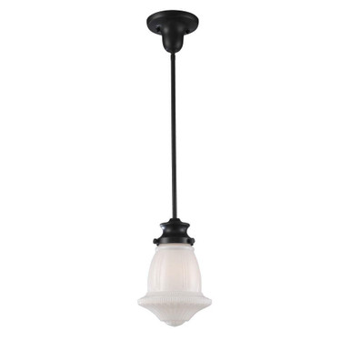 Schoolhouse 1 Light Mini Pendant 12 Inch Tall and 8 Inch Wide by Atlas - CL12422-BZ