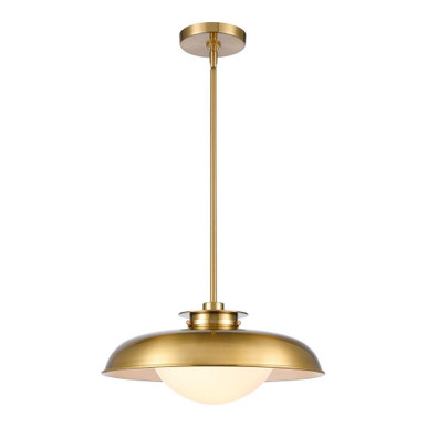 Neale 1 Light Pendant 13.5 Inch Tall and 16 Inch Wide by Atlas - CL12358-BS