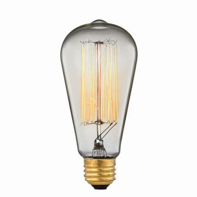 Bulb 60W E26 ST58 Base Medium Replacement Bulb 5 Inch Tall by Atlas - LA11125-CL