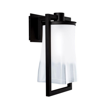 Drape 1 Light Outdoor Wall Mount 16.5 Inch Tall X 16.75 Inch Wide by Atlas - OL11129-BK