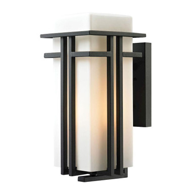 Croftwell 1 Light Outdoor Wall Mount 17 Inch Tall and 8 Inch Wide by Atlas - OL11113-BK