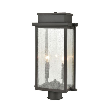 Braddock 2 Light Outdoor Post Mount 19 Inch Tall and 10 Inch Wide by Atlas - OL11248-BZ
