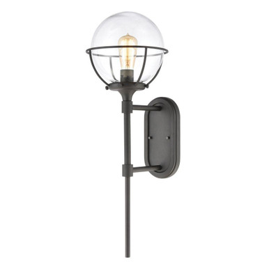 Girard 1 Light Outdoor Wall Mount 28 Inch Tall and 10 Inch Wide by Atlas - OL11145-BK