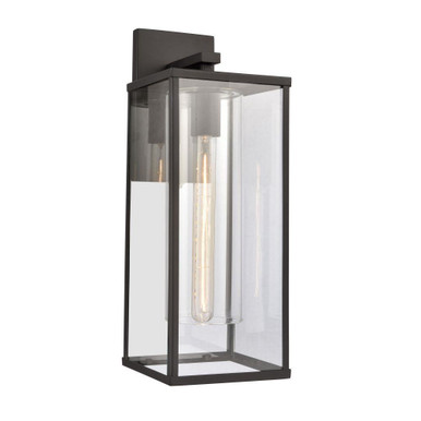 Augusta 1 Light Outdoor Wall Sconce 19.5 Inch Tall and 7 Inch Wide by Atlas - OL11290-BK