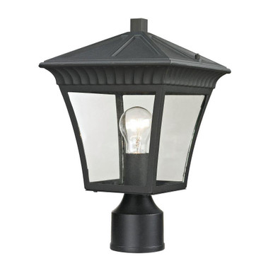 Ridgewood 1 Light Outdoor Post Mount 15 Inch Tall and 9 Inch Wide by Atlas - OL11274-BK