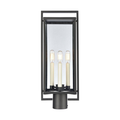 Gladwyn 3 Light Outdoor Post Mount 21.5 Inch Tall X 8.25 Inch Wide by Atlas - OL11262-BK