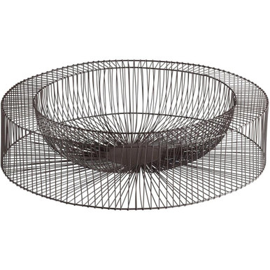 Wire Wheel 21 Inch Large Decorative Tray by Cyan - 05834