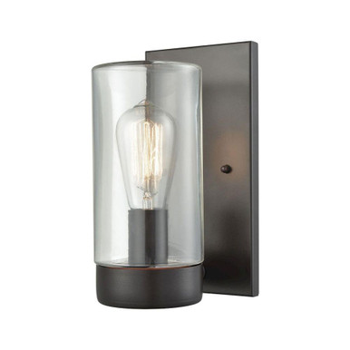 Ambler 1 Light Outdoor Wall Sconce 10 Inch Tall and 5 Inch Wide by Atlas - OL11399-BZ