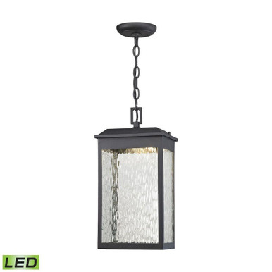 Newcastle 6W 1 LED Outdoor Pendant 16 Inch Tall and 8 Inch Wide by Atlas - OL11357-BK