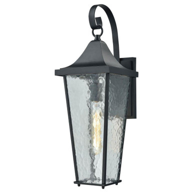 Vinton 1 Light Outdoor Wall Sconce 21 Inch Tall and 7 Inch Wide by Atlas - OL11384-BK