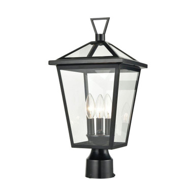 Main Street 3 Light Outdoor Post Mount 19 Inch Tall X 9 Inch Wide by Atlas - OL11340-BK